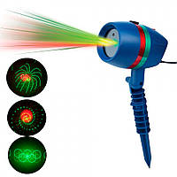 Лазерный проектор Star Shower Motion № F8-146 для украшения дома 12 слайдов / Проектор для улицы и фасада дома