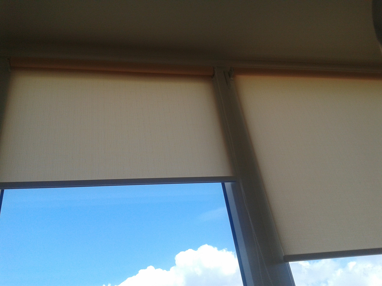 Персикові рулонні штори Льон. Тканинні ролети Len,, фото 1