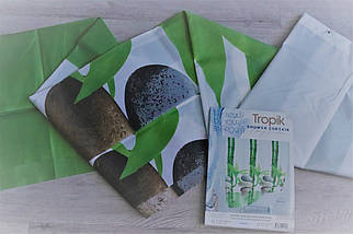 Штора для душа вузька 120*200 см Bamboo Tropik Туреччина, фото 3