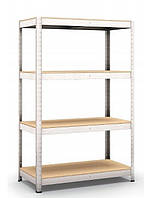 Поличний стелаж металевий Siker G7030 150x70x30 см збірної пристінний з полками для гаража R_8086