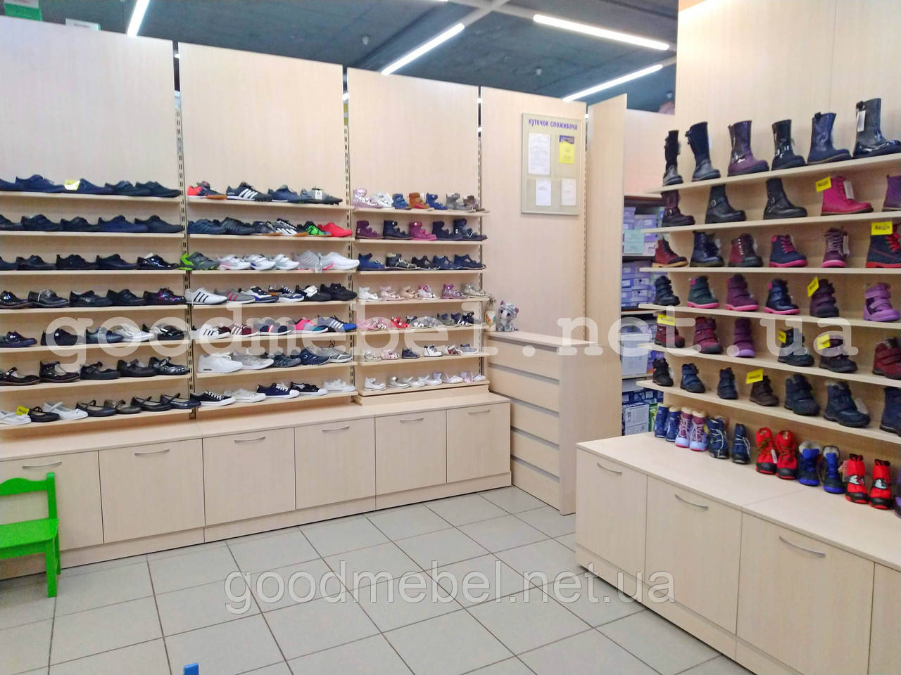 Стеллажи, витрины для обуви. Торговое оборудование обувного магазина ТО-156 - фото 6 - id-p1472531258