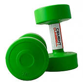 Гантелі LiveUp Cement Dumbell 2 кг з пластиковим покриттям (LS2003-2)