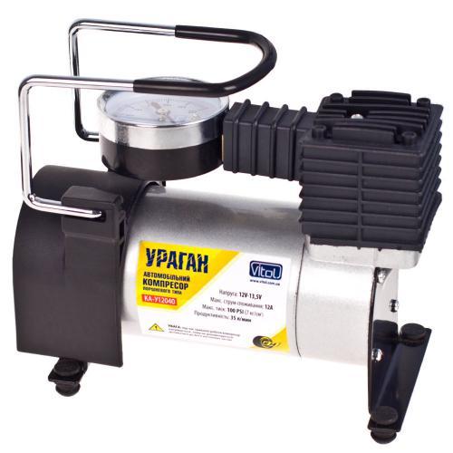Компресор "Ураган" КА-У12040 100psi/12Amp/35л/прикур.+перехідник (КА-У12040), фото 1