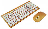 Комплект бездротова клавіатура і миша Apple Wireless D902 Gold