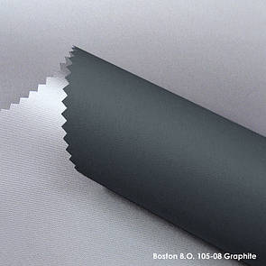 Рулонні штори. Тканинні ролети Boston Термо Blackout. Графітовий,