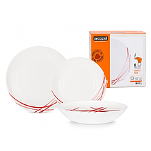 Сервіз столовий 18 пр Arcopal Domitille Rouge P3363
