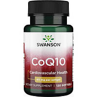 Коэнзим Q10, Swanson, CoQ10, 60 мг, 120 капсул