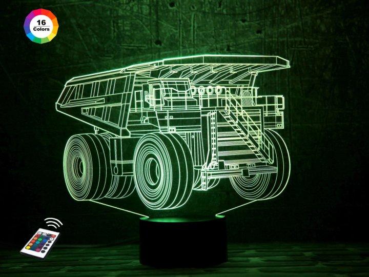 3D нічник "Автомобіль 16" (ВОЛІЧНЕ ЗОБРАЖЕННЯ) + пульт ДК + мережевий адаптер +батарейки (3ААА)  3DTOYSLAMP, фото 1