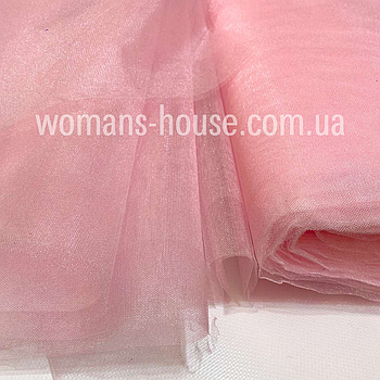 Фатин м'який (Kristal Tul) Світло-рожевий
