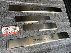 Захист порогів - накладки на пороги Jeep GRAND CHEROKEE III c 2004 р. (Standart)