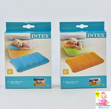 Подушка надувний Intex 68676,кольорова,велюр 43-28-9см