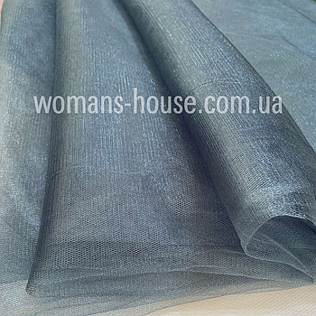 Фатин м'який (середня жорсткість) Крістал ширина 3 м Сірий сизий