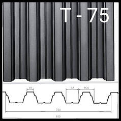 Профнастил Т-75 Оцинкований