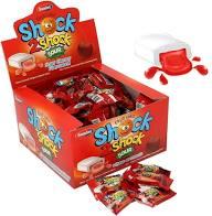 Жувальна гумка Shock2shock (з рідким центром з ароматом вишні ) 100 шт/упаковка для дорослих і дітей.