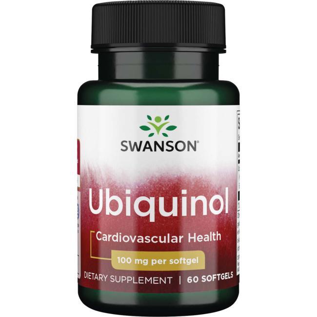 Убіхінол, Swanson, Ubiquinol, 100 мг, 60 капсул