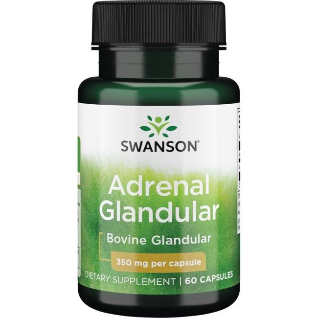 Надниркова залоза, Adrenal Glandular, Swanson, 350 мг, 60 капсул