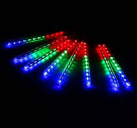 Гирлянда светодиодная фигурки Сосульки 8 шт 50 см прозрачный шнур разноцветная