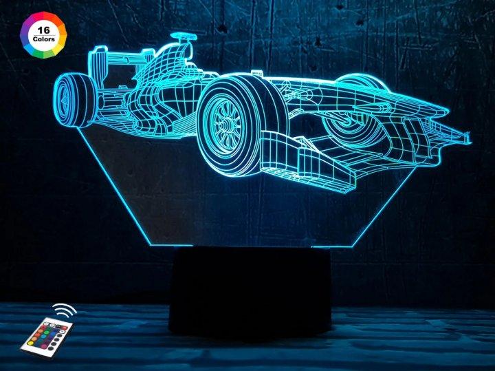 3D нічник "Автомобіль 32" (ВОЛІЧНЕ ЗОБРАЖЕННЯ) + пульт ДК + мережевий адаптер + батарейки (3ААА) 3DTOYSLAMP, фото 1