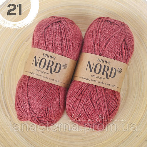 Купить Пряжа DROPS Nord 21 Кирпично-красный, цена 128 ₴ — Prom.ua (ID ...