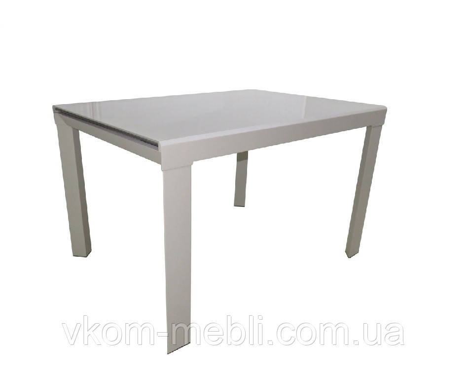 Стіл скляний розкладний білий DEC/DF-103T, фото 1