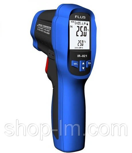 Пірометр FLUS IR-821 ( SRF721 ) (-50...+850 С) з термопарою К-типу (-50 ° с до +1370℃) 30:1