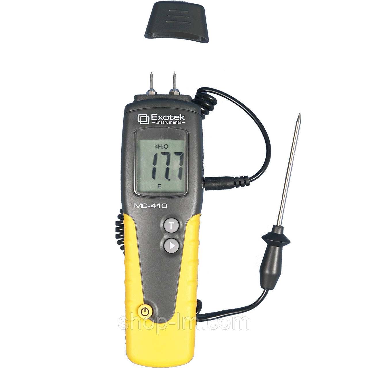 Вологомір деревини Exotek MC-410 (6-99%; -35...+80°C) з виносним датчиком температури і вологості. Німеччина