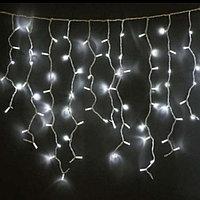 Гірлянда вулична на білому дроті,5 м 100 Led з перехідником,біла