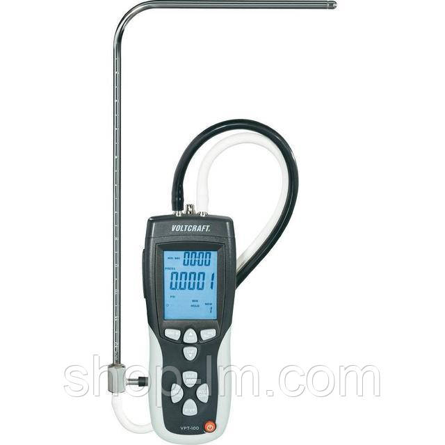 Анемометр Voltcraft VPT-100 (1,0 - 80,0 м/с; 0 - 50 mbar; 0 - 99,9999 м3/хв) на основі трубки Піто. Німеччина