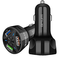 Автомобільний зарядний пристрій Brum AQ002 Quick Charge 3.0  3,1A+2,4A 3*USB 35W