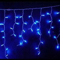 Гірлянда вулична на білому дроті,3 м 100 Led з перехідником,синя