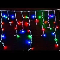 Гірлянда вулична на білому дроті,5 м 100 Led з перехідником,мульти