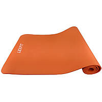 Килимок для фітнесу (килимок для йоги, мат) LEXFIT 0,8 см помаранчевий