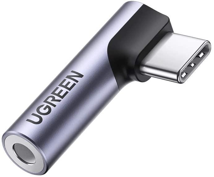 Перехідник UGREEN кутовий Type-C - 3.5 mm адаптер для навушників (AV154), фото 1