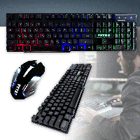 Клавиатура и мышь с подсветкой Gaming Petra MK1 / Игровая клавиатура и мышь