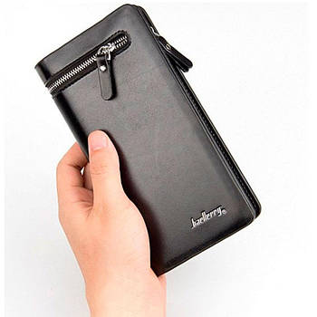 Шкіряне чоловіче портмоне клатч (19,5 х 10 х 3 см) Baellerry Italia / Шкіряний чоловічий гаманець