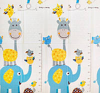 Детский двухсторонний складной коврик Слон/Алфавит 2000x1800x10 мм
