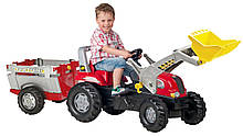 Дитячий трактор на педалях Rolly Toys 811397, c причепом і ковшем