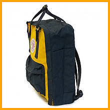 Вместительный рюкзак Fjallraven Classic ЖЕЛТО-СИНИЙ