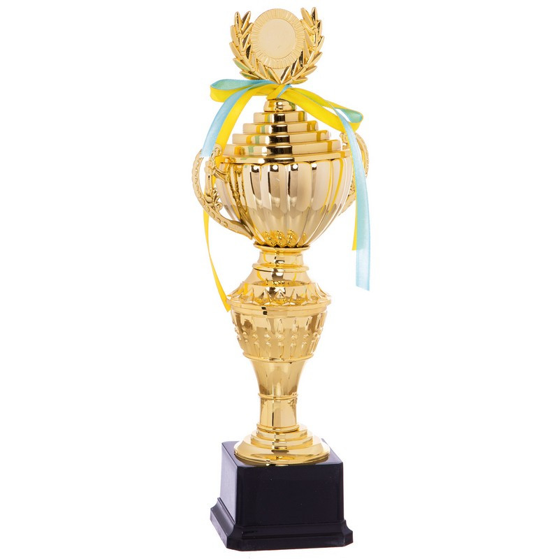 Кубок спортивний із ручками та кришкою приз спортивний SP-Sport 7895B висота 34,5 см Gold