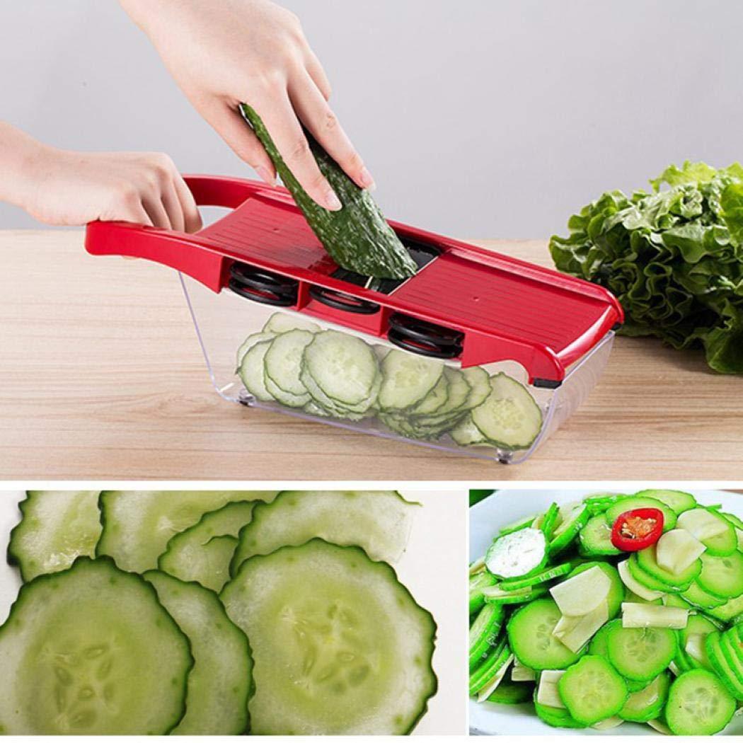 Ручная овощерезка с контейнером, мультислайсер для овощей Mandoline Slicer 6 в 1 - фото 2 - id-p1472780345