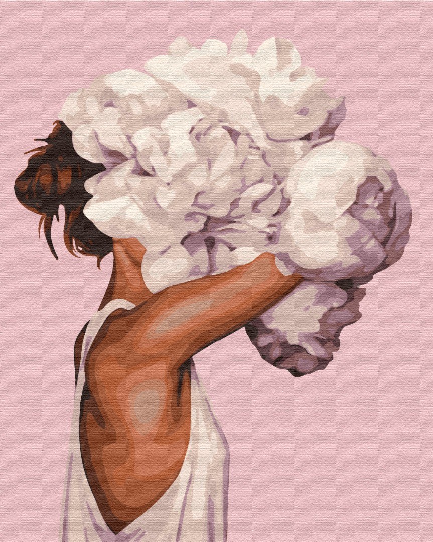 Картина за номерами 40х50 см Brushme Оберемок піонів (BS 36699), фото 1