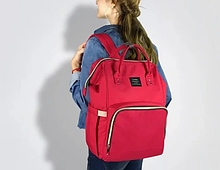 Сумка-рюкзак для мам Baby Bag, червона
