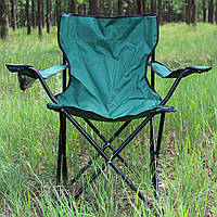 Кресло раскладное Паук туристическое с подстаканником Складной стул для рыбалки пикника отдыха, Зеленое