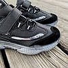 Чорні кросівки дитячі на липучках на резинках деми демісезон екошкіра шкіряні, фото 5