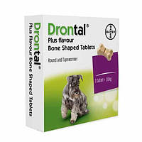 Дронтал Плюс (Drontal plus) таблетки с вкусом мяса для собак. Антигельминтик. 1 таб. на 10 кг