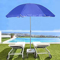 Пляжный зонт с наклоном в чехле ОДНОТОННЫЙ 100TS 2 м система ромашка, зонтик для пляжа складной ОПТ