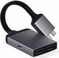 Хаб-адаптер Satechi Type-C Dual HDMI Adapter, Space Gray (ST-TCDHAM)