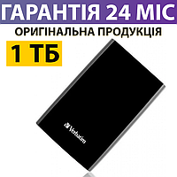 Внешний Жесткий Диск 1 Тб Verbatim USB 3.0 черный, переносной съемный накопитель, портативный hdd