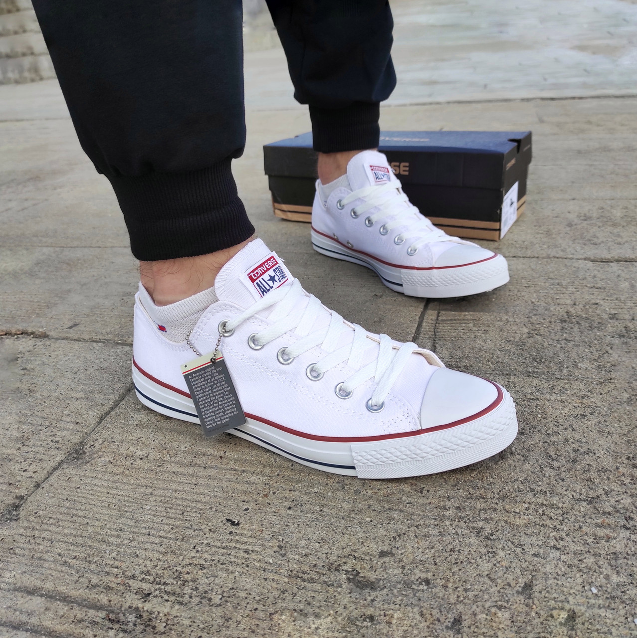 Кеди Converse Chuck Taylor All Star White кеди конверси низькі текстильні літні чоловічі