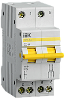 Выключатель-разъединитель трехпозиционный ВРТ-63 2P 25А IEK (MPR10-2-025)